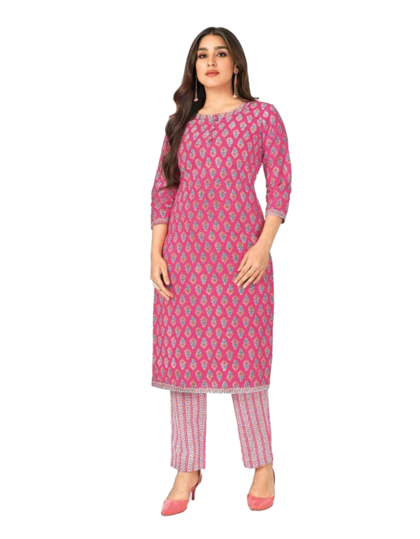 Readymade Cotton Kurti with Pant for women with Floral Print Size XL